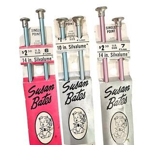 x3 NWT Susan Bates Various Metal Knitting Needles - Different Gauges